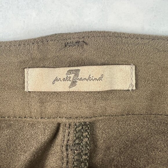 7 For All Mankind Jeans Womens 29 Skinny Ankle Tan Brown Snakeskin Stretch Denim - Picture 8 of 16